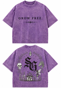 Grow Free. SG Vintage Washed Oversized Tee (Purp Fairy)